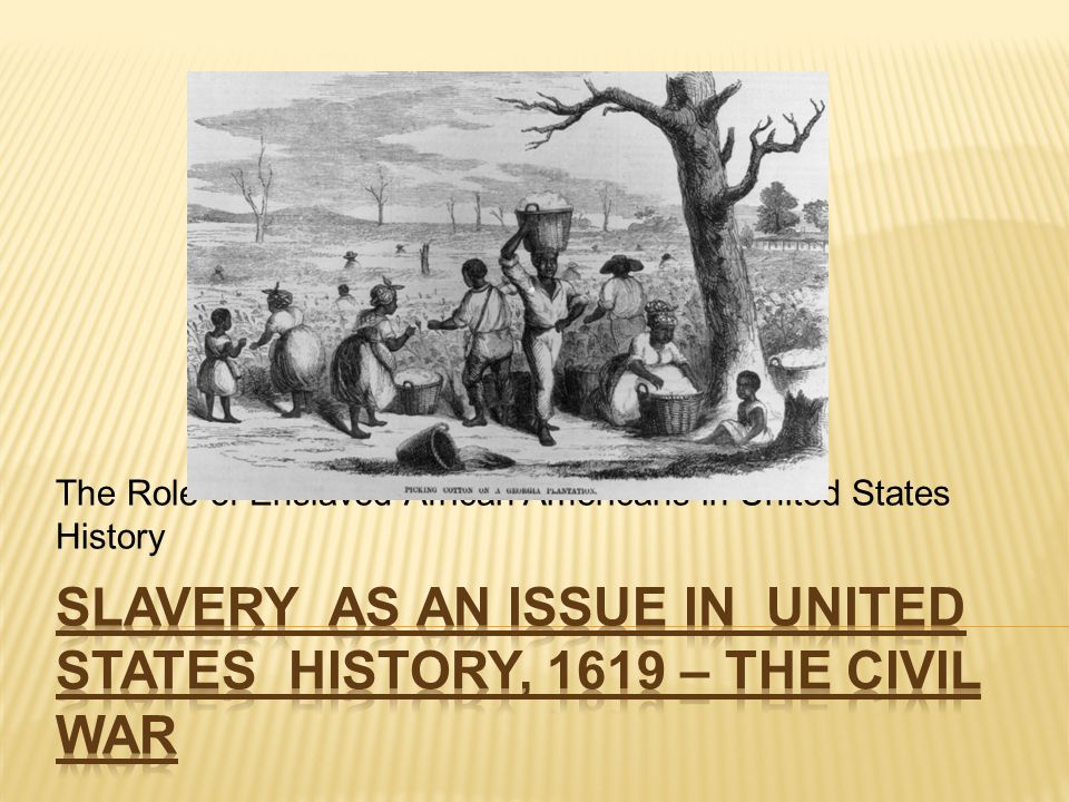 An introduction to the history of slaves in the united states